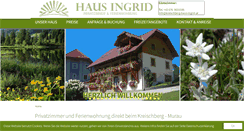 Desktop Screenshot of kreischberg-haus-ingrid.at